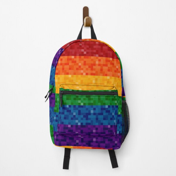 Item preview, Seamless Repeating LGBTQ Pride Rainbow Pixel Flag Background designed and sold by LiveLoudGraphic.