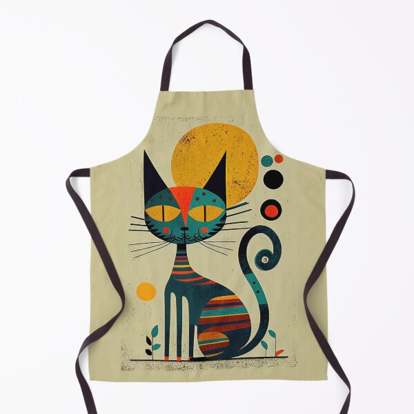 Item preview, Mid Century Cat 19 Abstract Art Print Painting Wall Decor designed and sold by winterkitty88.