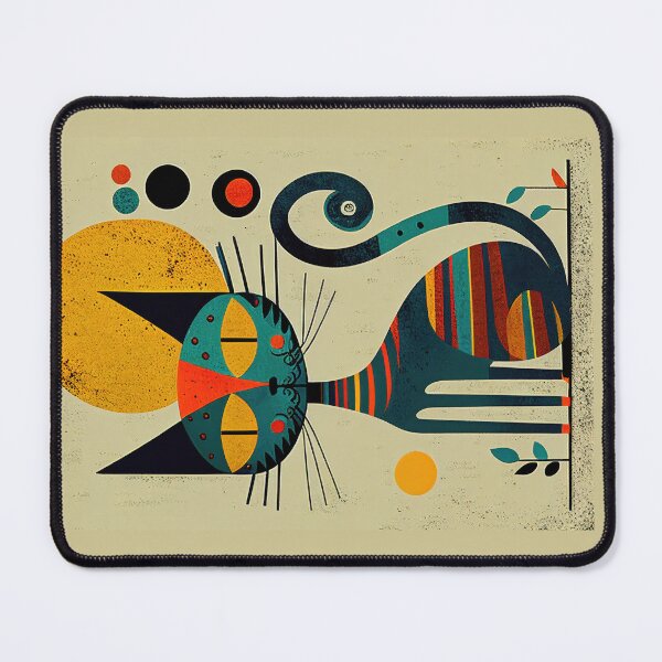 Item preview, Mid Century Cat 19 Abstract Art Print Painting Wall Decor designed and sold by winterkitty88.
