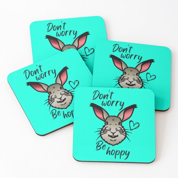 Item preview, Don't worry by HOPPY - A smiling, happy bunny rabbit designed and sold by LadySquiggle.