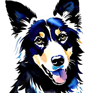 Imagen de la obra Adorable Canine Companion: Stunning Watercolor Dog Portrait de DavesDogShop