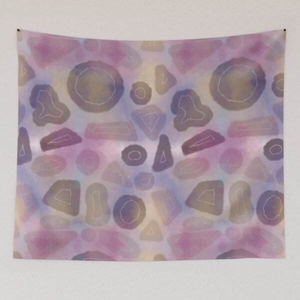 Item preview, Abstract shapes tie and dye seamless pattern designed and sold by chuckletuckle.
