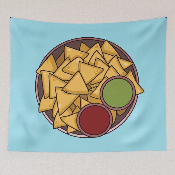 Item preview, Nachos cartoon illustration designed and sold by Misscartoon.