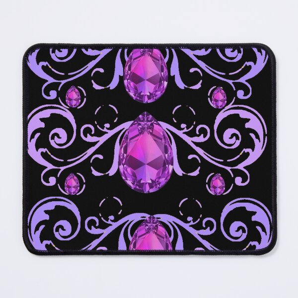 Item preview, PURPLE  AMETHYST FEBRUARY BIRTHSTONE PATTERN BLACK ART designed and sold by sharlesart.