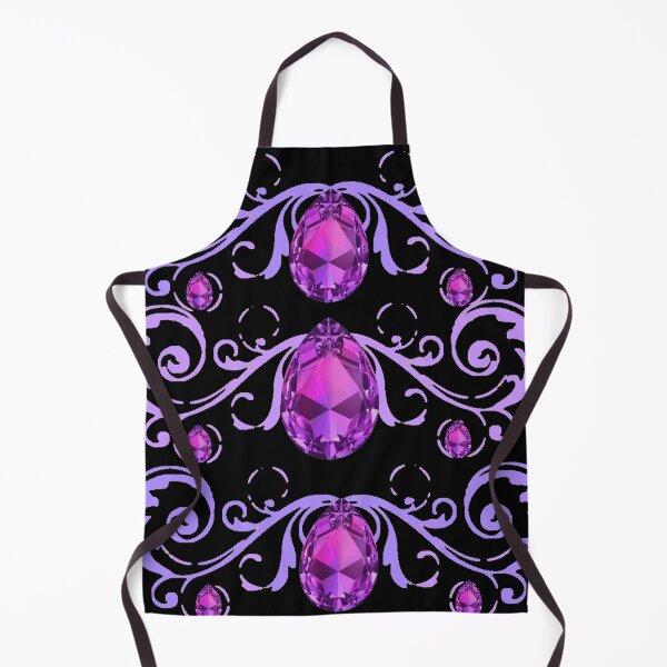 Item preview, PURPLE AMETHYST FEBRUARY BIRTHSTONE PATTERN BLACK ART designed and sold by sharlesart.