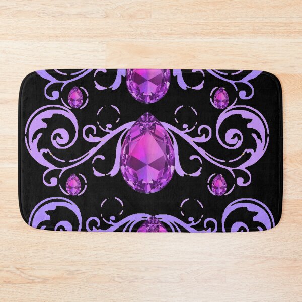 Item preview, PURPLE  AMETHYST FEBRUARY BIRTHSTONE PATTERN BLACK ART designed and sold by sharlesart.
