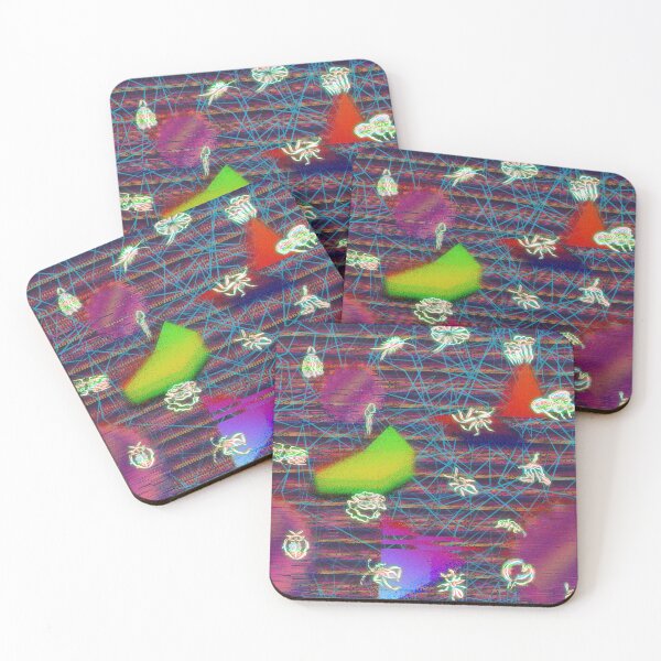 Item preview, Neon 90's Bugs Skate Rink Floor designed and sold by BenziNow.