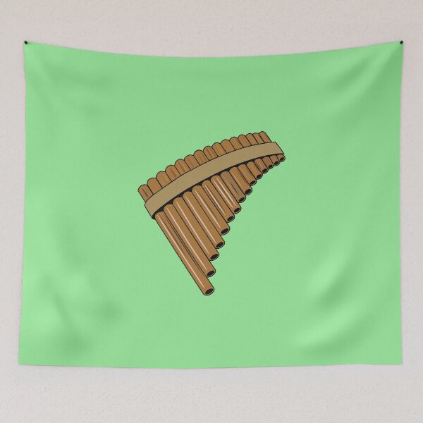 Item preview, Pan flute / panpipes cartoon illustration designed and sold by Misscartoon.