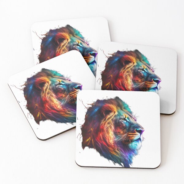 Item preview, Beautiful Lion - Colourful Art designed and sold by GloriousArtSKD.