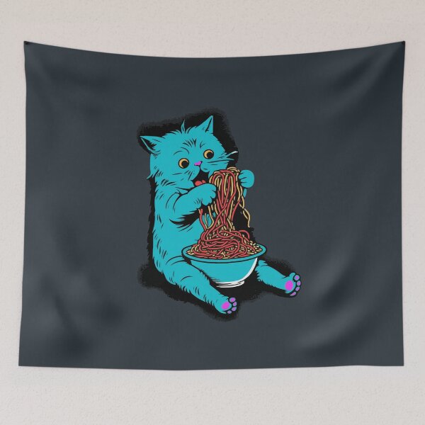 Item preview, Cat Eating Spaghetti  designed and sold by Tanis-Tweedale.