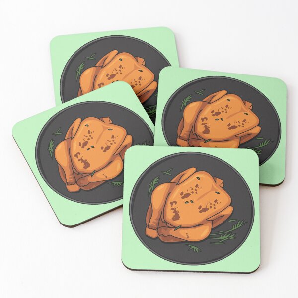 Item preview, Roast chicken cartoon illustration designed and sold by Misscartoon.