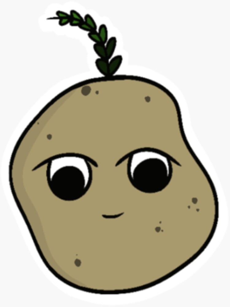 Emotional Support Potato #3 Sticker by a-lazybee