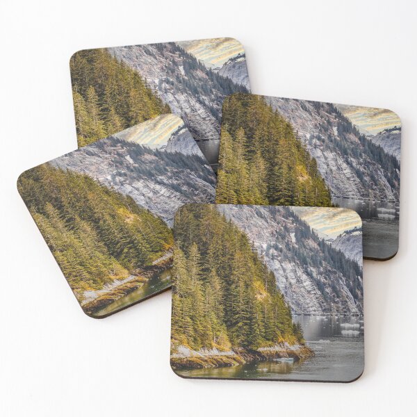 Item preview, Fir Trees on Hill Rising From Alaskan Waterway designed and sold by dbvirago.