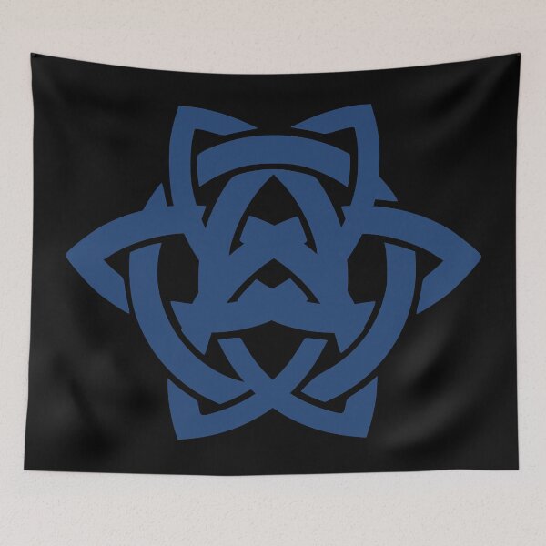 Item preview, Double Blue Celtic Triquetra Flower Sacred Geometry designed and sold by Depic Spirit.