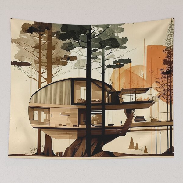 Item preview, Mid-Century Modern Treehouse designed and sold by rudekitten.