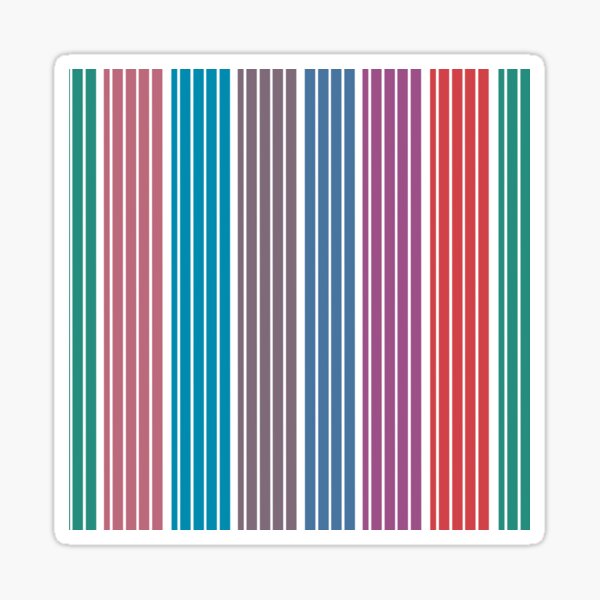 Vintage Multicolor Stripe Sticker