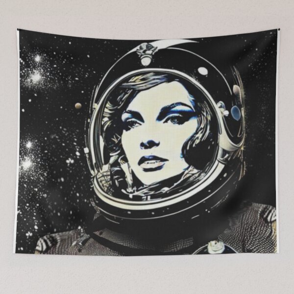 Item preview, Astronaut Girl | vintage noir sci-fi aesthetics  designed and sold by CiceroSpin.