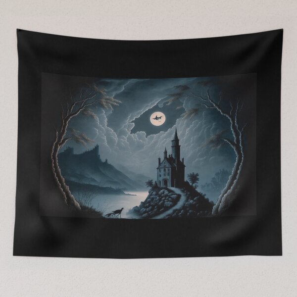 Item preview, Haunted Vampire Castle designed and sold by NevermoreFalls.