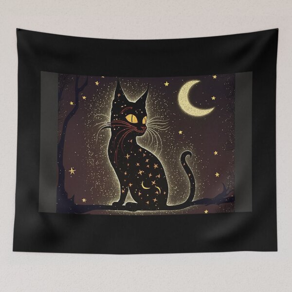 Item preview, Celestial Black Cat designed and sold by NevermoreFalls.