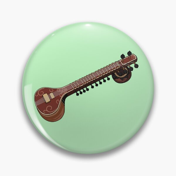 Item preview, Sitar cartoon illustration designed and sold by Misscartoon.