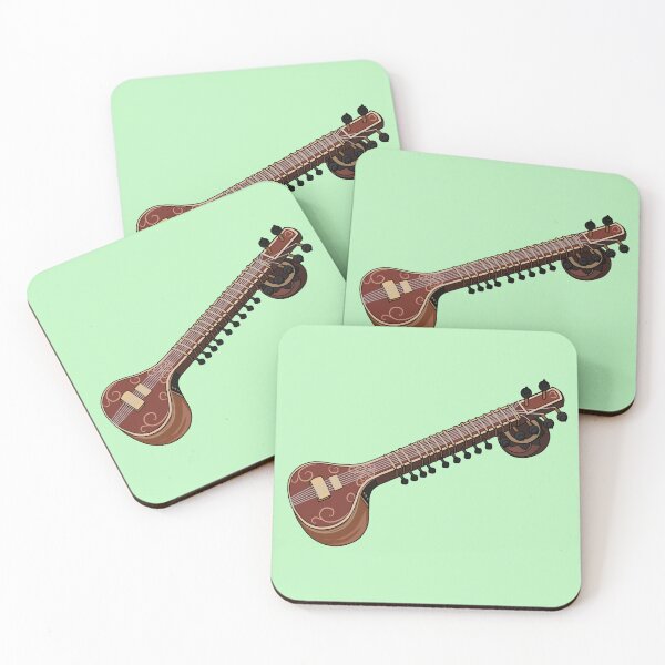 Item preview, Sitar cartoon illustration designed and sold by Misscartoon.