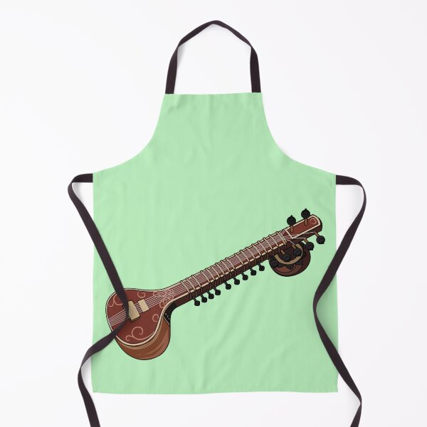 Item preview, Sitar cartoon illustration designed and sold by Misscartoon.