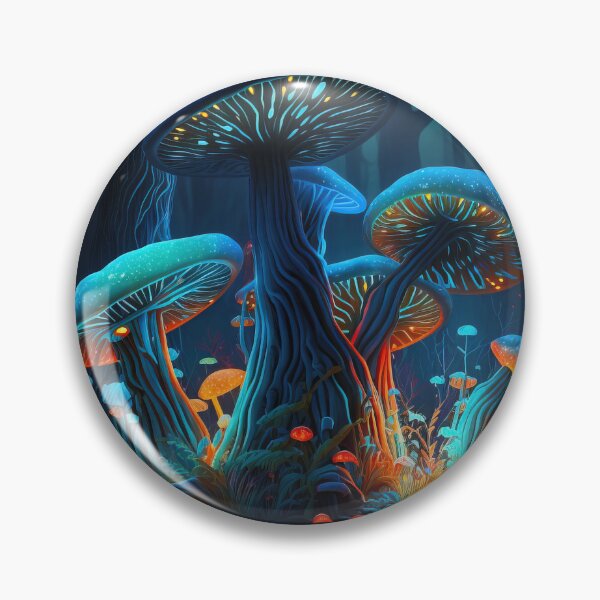 Aperçu de l'œuvre Champignons décoratifs psychédéliques. Image créée avec la technologie Generative AI. Illustration générative AI. créée et vendue par svetlanna.