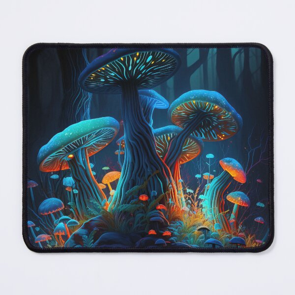 Artikelvorschau, Psychedelische dekorative Pilze. Bild erstellt mit Generative AI-Technologie. Generative AI-Illustration. entworfen und verkauft von svetlanna.