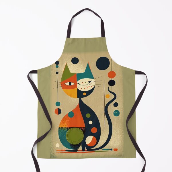Item preview, Mid Century Cat 21 Abstract Art Print Painting Wall Decor designed and sold by winterkitty88.