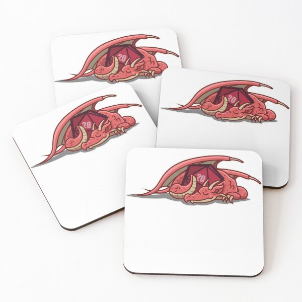 Item preview, Red Dragon Sleeping with a D20. designed and sold by SuperSpaceThugs.