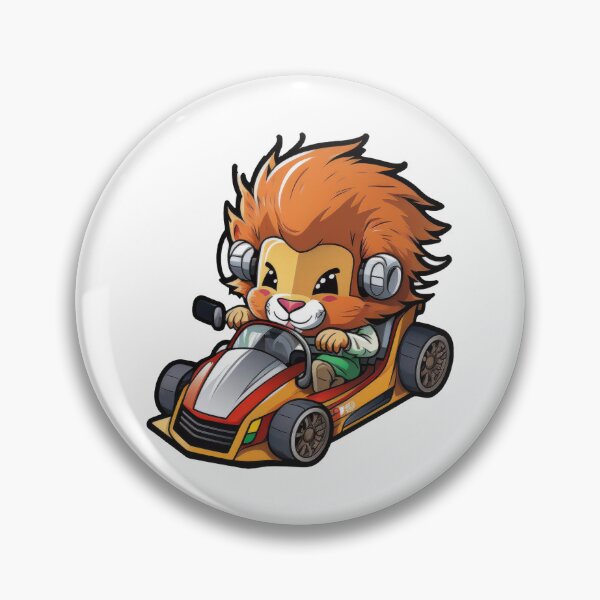 Item preview, Cute lion driving a go kart designed and sold by Marcus Burnette.