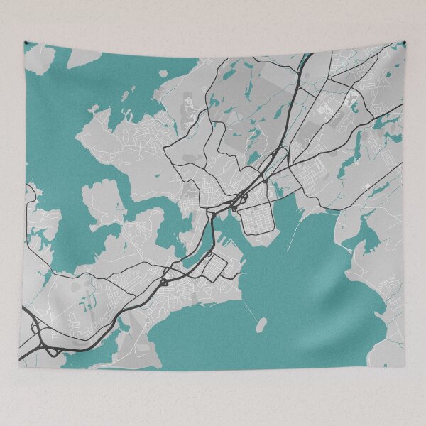 Item preview, Saint John New Brunswick Canada Map - Minimal Style w/ Roads designed and sold by wxnw-designs.