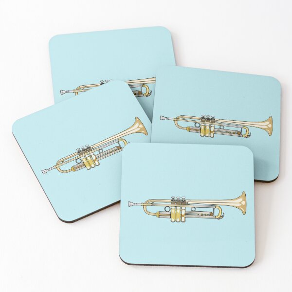 Item preview, Trumpet cartoon illustration designed and sold by Misscartoon.
