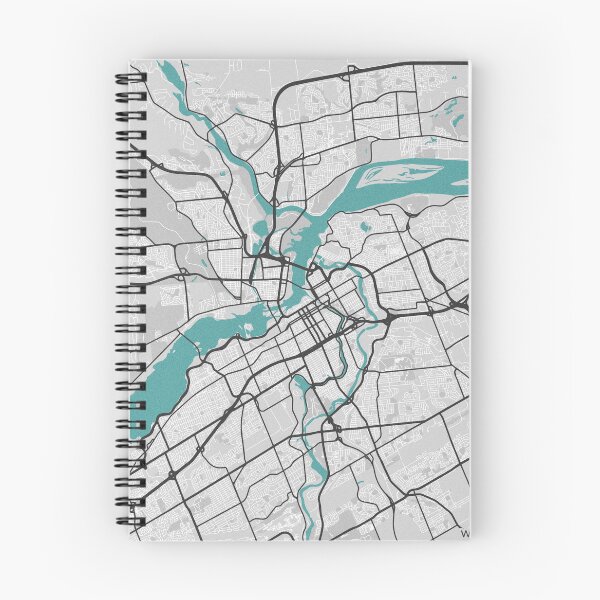 Item preview, Ottawa ON / Gatineau QC Canada Map - Minimal Style w/ Roads designed and sold by wxnw-designs.