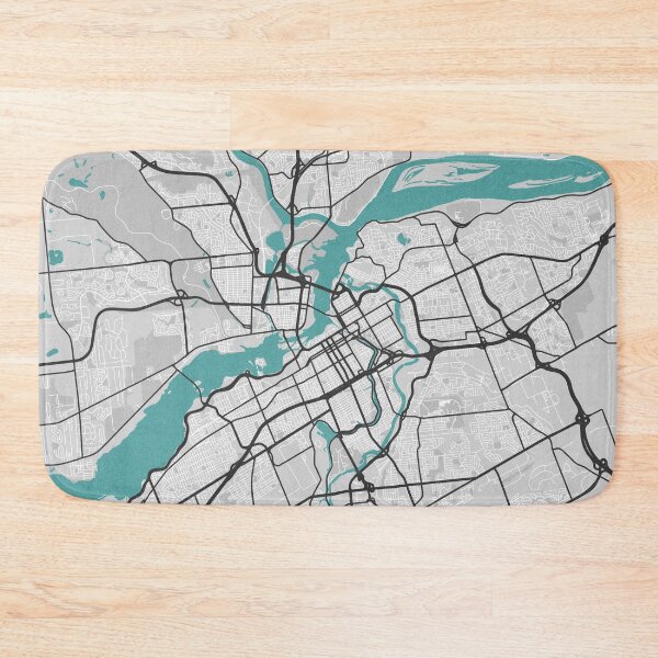 Item preview, Ottawa ON / Gatineau QC Canada Map - Minimal Style w/ Roads designed and sold by wxnw-designs.
