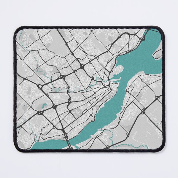 Item preview, Quebec City QC Canada Map - Minimal Style w/ Roads designed and sold by wxnw-designs.
