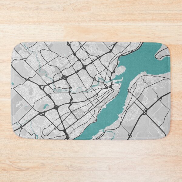 Item preview, Quebec City QC Canada Map - Minimal Style w/ Roads designed and sold by wxnw-designs.