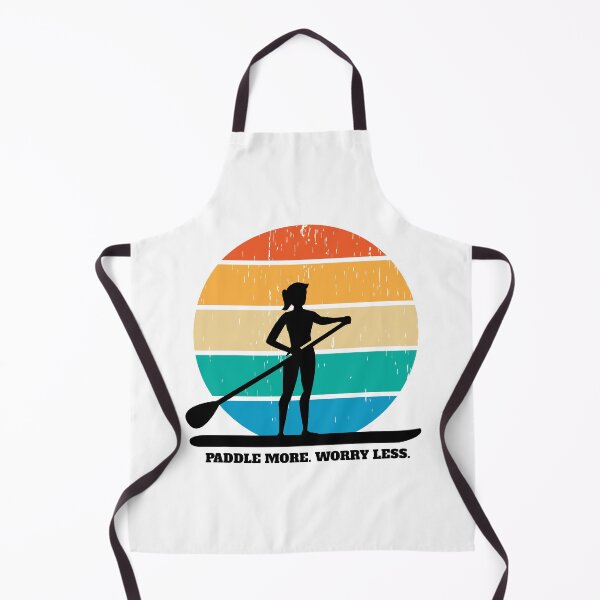Item preview, Paddle More Worry Less Stand Up Paddle Board Saying - Girl designed and sold by BlueSkyTheory.