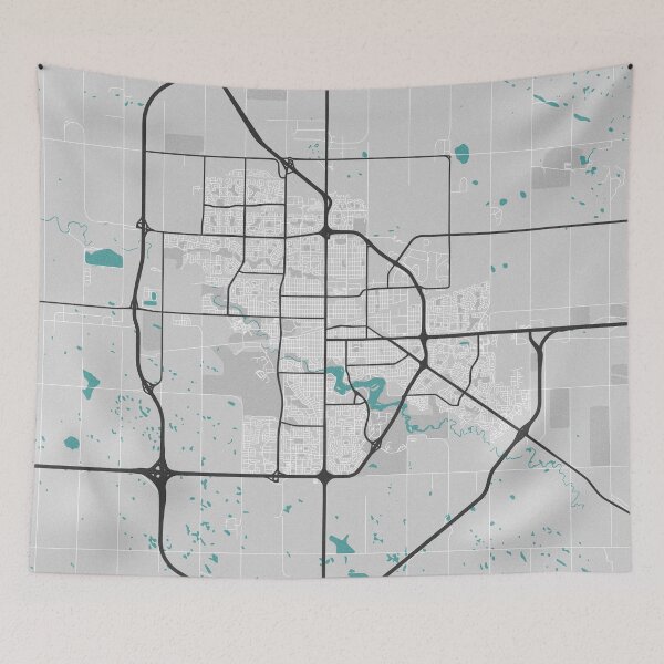 Item preview, Regina Saskatchewan Canada Map - Minimal Style w/ Roads designed and sold by wxnw-designs.