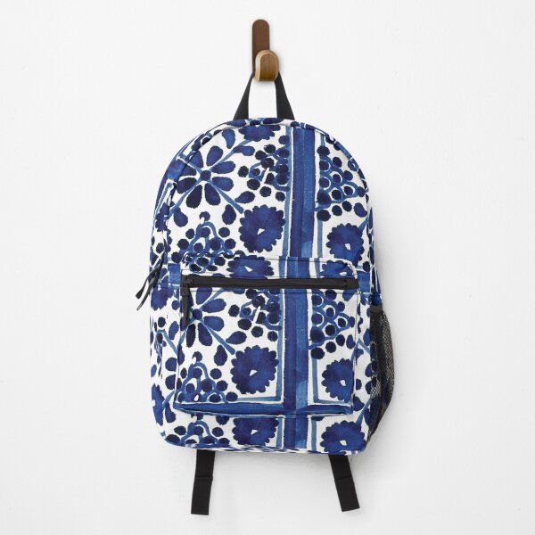 Item preview, Elegant Navy Blue Flower Tiles designed and sold by Reynareyna.