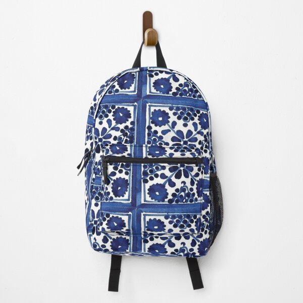 Item preview, Elegant Navy Blue Flower Tiles designed and sold by Reynareyna.