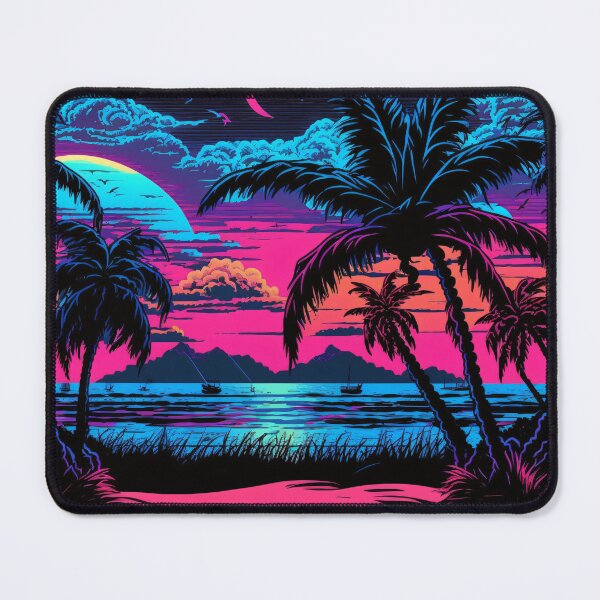 Item preview, Colorful sunset at the sea - a psychedelic work of art designed and sold by Marc Alexander Kunze.