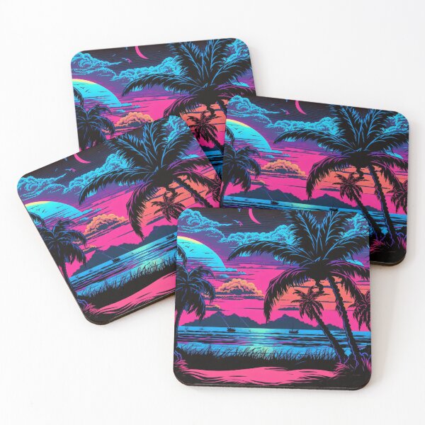 Item preview, Colorful sunset at the sea - a psychedelic work of art designed and sold by Marc Alexander Kunze.