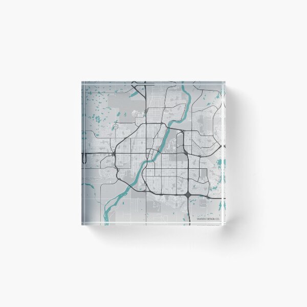 Item preview, Saskatoon Saskatchewan Canada Map - Minimal Style w/ Roads designed and sold by wxnw-designs.