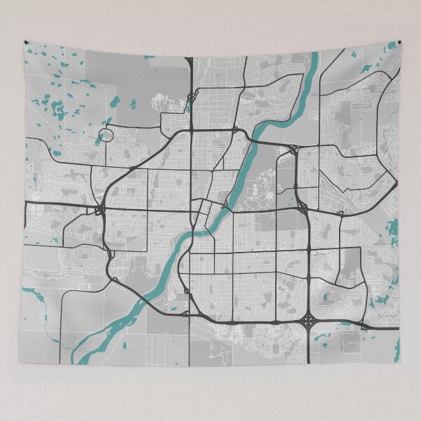 Item preview, Saskatoon Saskatchewan Canada Map - Minimal Style w/ Roads designed and sold by wxnw-designs.