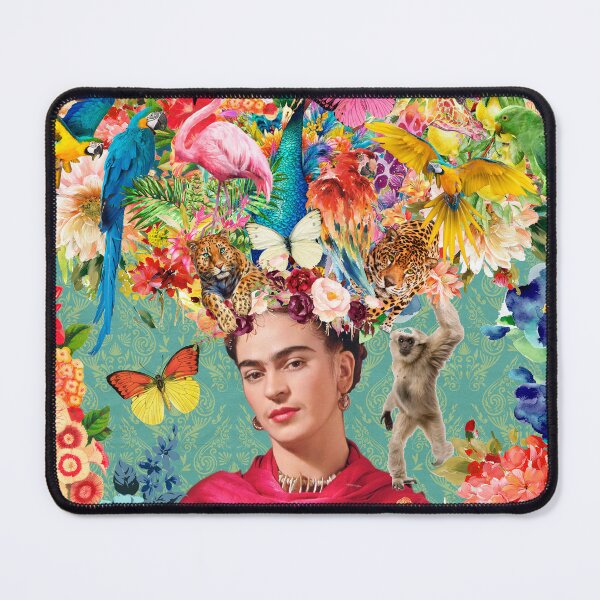 Item preview, Frida Kahlo Teal Monkey designed and sold by Muycote.