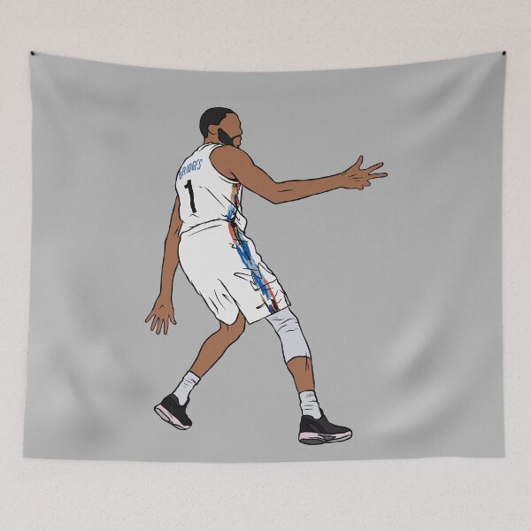 Item preview, Mikal Bridges 3 Point Celebration (Brooklyn) designed and sold by RatTrapTees.