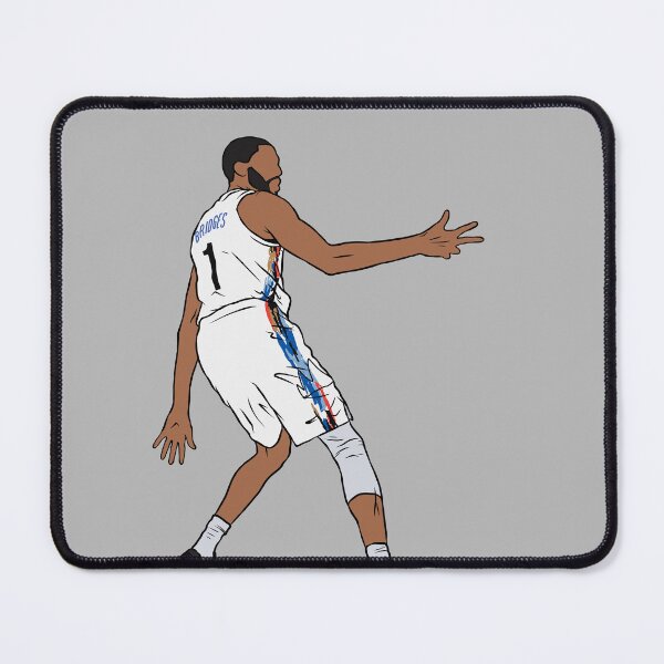 Item preview, Mikal Bridges 3 Point Celebration (Brooklyn) designed and sold by RatTrapTees.
