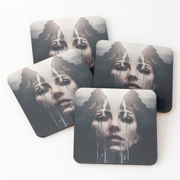 Item preview, Double exposure woman crying waterfall  designed and sold by JOY STORE 45.