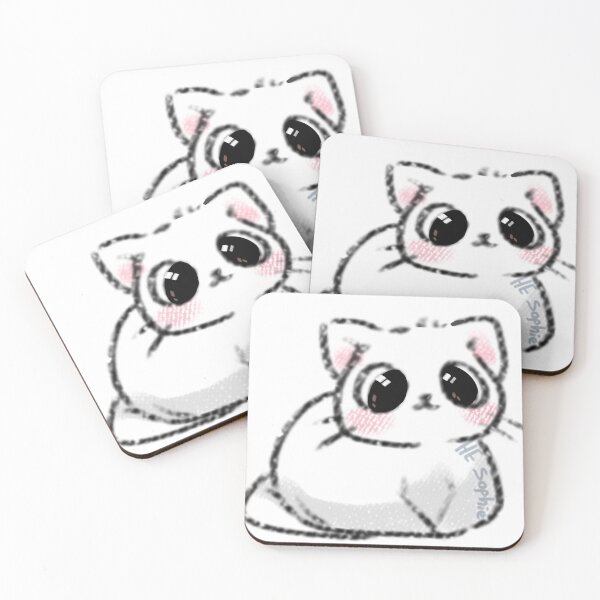 Item preview, White cat designed and sold by Sohhhe.